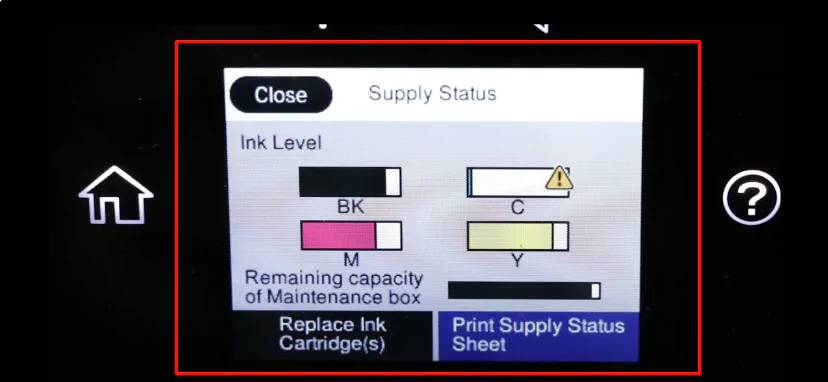Confirm Your Ink Levels Are Full
