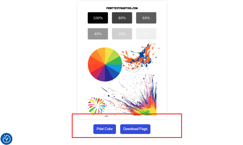 Print or Download the Test Page