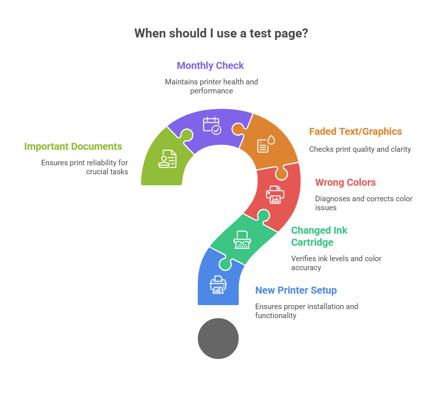 When to Use a Test Page” - visual selection