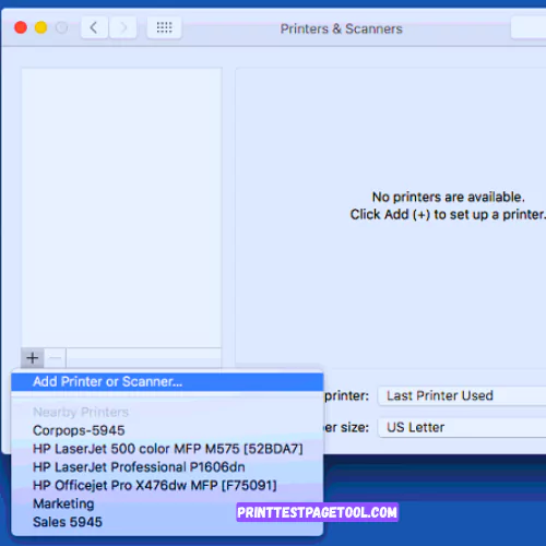 Add Printer or Scanner