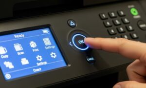 Canon printer with built-in test page printed