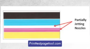 Compare your test page colors and lines to detect any print issues.