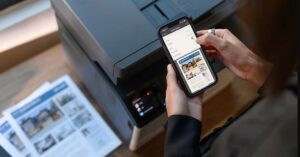 “Mobile phone printing using Lexmark app”