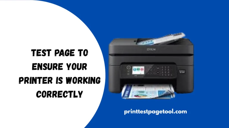 Test Page to Ensure Your Printer is Working Correctly