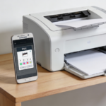 Samsung phone printing guide showing how to print documents from a phone